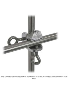 Noix de serrage Bochem, pour grillage, acier inox 18/10, diam. 13.5 mm, angle 90°, filetage 6, vis à œil triangulaire M6/M8