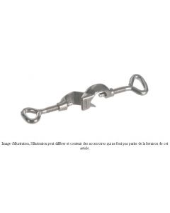 Double noix de serrage Bochem, acier inox 18/10 (DIN 12895), diam. 16.5 mm, angle 90°, filetage 8, vis de sécurité de type « triangle » M8