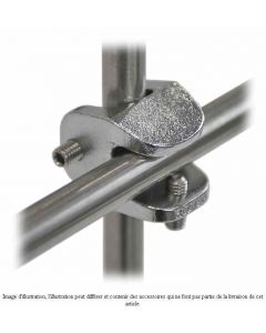 Noix de serrage Bochem, pour grillage, fonte, chromée, diam. 13 mm, angle 90°, filetage 6, vis Allen M6/M8