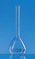 Fiole jaugée à col lisse en verre borosilicaté 250 ml