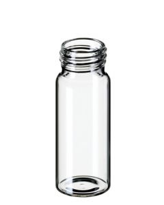 Flacon DN24 neochrom®, à filetage, 30 ml, EPA, verre incolore, 72.5 x 27.5 mm, première classe hydraulique, 100 pièces