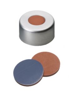 Capsules à sertir neochrom®, DN11, Alu avec trou, septa butyl rouge/PTFE gris, 1x 100 pièces