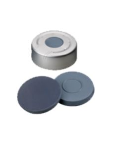 Capsules Headspace neochrom®, DN20, Alu, sécurité surpression, septa butyl/PTFE gris, 1x 100 pièces 
