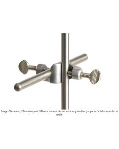 Double noix de serrage Bochem, aluminium (DIN 12895), diam. 16.5 mm, angle 90°, filetage 8, vis violon M8/M10