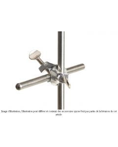 Double noix de serrage Bochem, en croix, aluminium (DIN 12895), diam. 16.5 mm, angle 90°, filetage 8, vis violon M8/M10