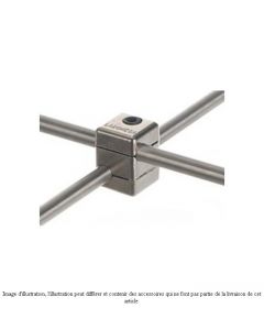 Double noix de serrage Bochem, carrée, acier inox 18/10, diam. 12-13 x 12-13 mm, angle 90°