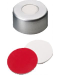 Capsules à sertir neochrom®, DN11, Alu avec trou, septa silicone blanc/PTFE rouge, 1x 100 pièces