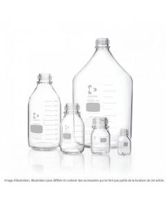 Flacon de laboratoire DURAN, 500 ml , en verre borosilicate 3.3, sans capuchon à vis ni bague de déversement PP